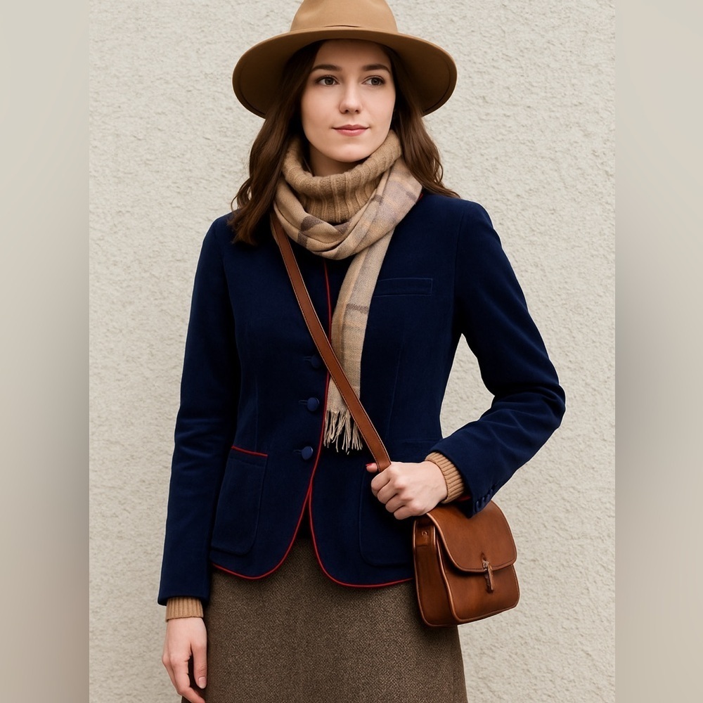 The Limited Vintage Navy Button Down Jacket